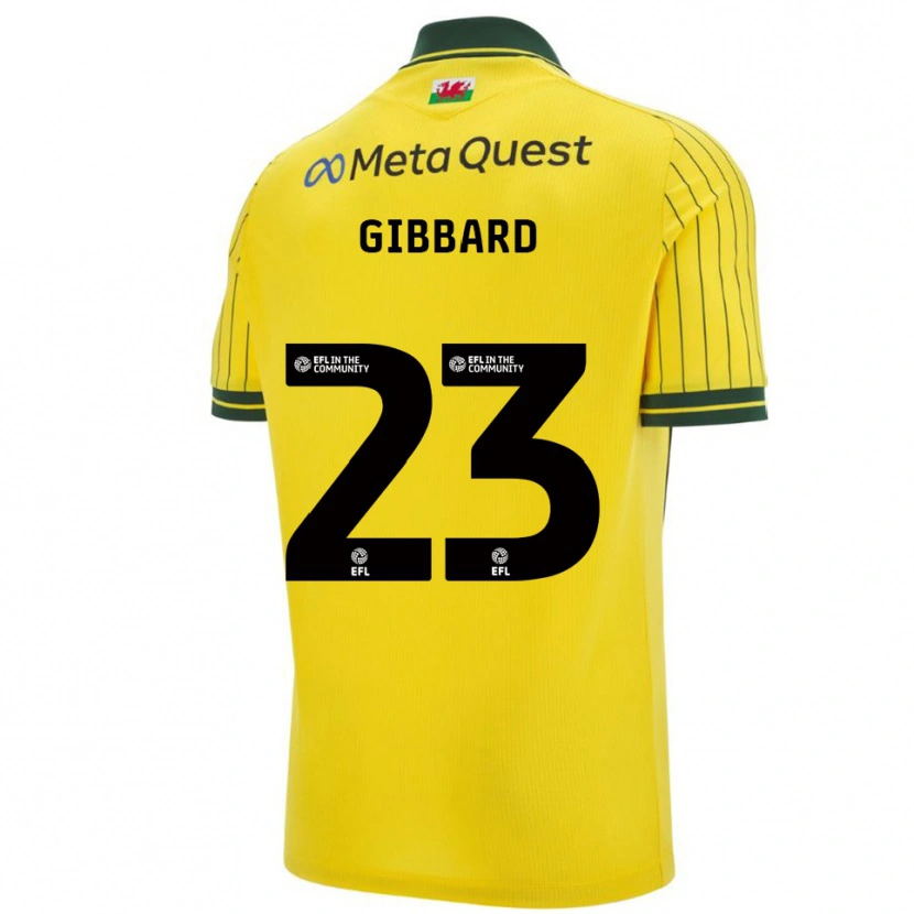 Danxen Homem Camisola Mari Gibbard #23 Amarelo Verde Alternativa 2025/26 Camisa
