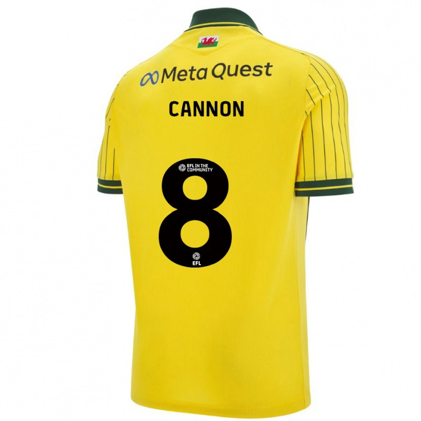 Danxen Homem Camisola Andy Cannon #8 Amarelo Verde Alternativa 2025/26 Camisa
