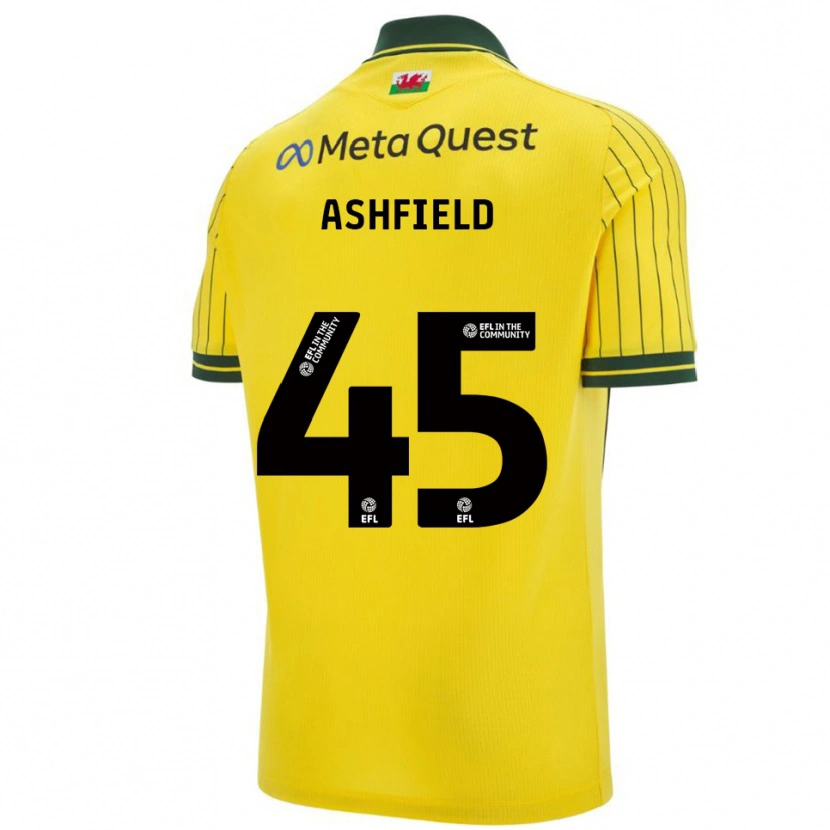 Danxen Homem Camisola Harry Ashfield #45 Amarelo Verde Alternativa 2025/26 Camisa