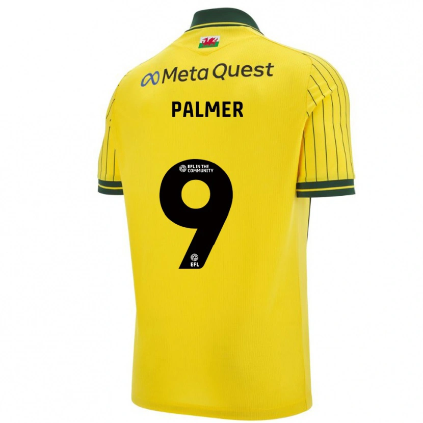 Danxen Homem Camisola Ollie Palmer #9 Amarelo Verde Alternativa 2025/26 Camisa