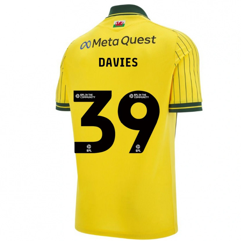 Danxen Homem Camisola Daniel Davies #39 Amarelo Verde Alternativa 2025/26 Camisa
