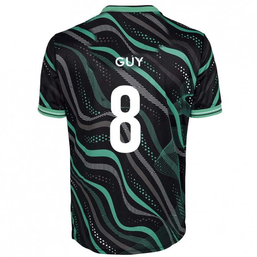 Danxen Homem Camisola Callum Guy #8 Preto Verde Alternativa 2025/26 Camisa