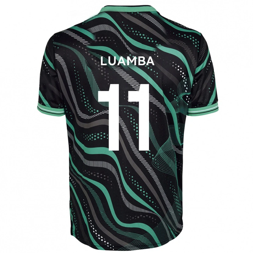 Danxen Homem Camisola Junior Luamba #11 Preto Verde Alternativa 2025/26 Camisa