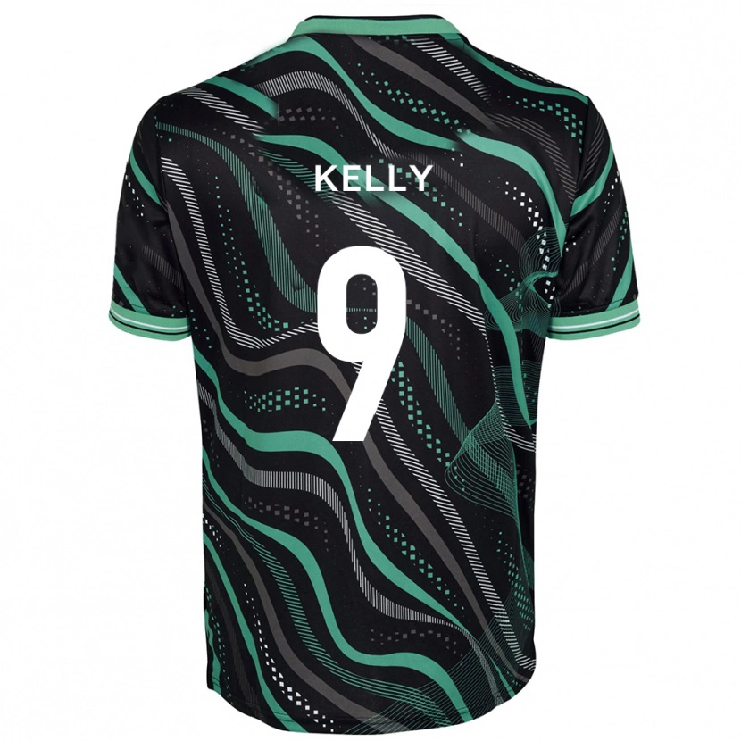 Danxen Homem Camisola Georgie Kelly #9 Preto Verde Alternativa 2025/26 Camisa