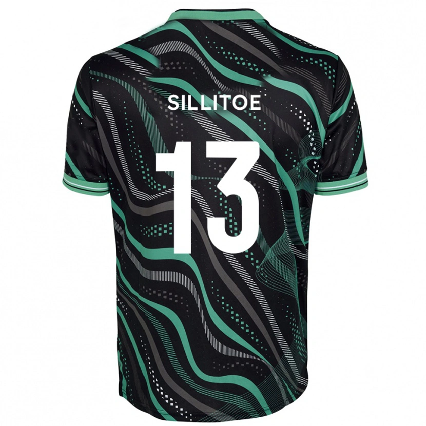 Danxen Homem Camisola Casey Sillitoe #13 Preto Verde Alternativa 2025/26 Camisa