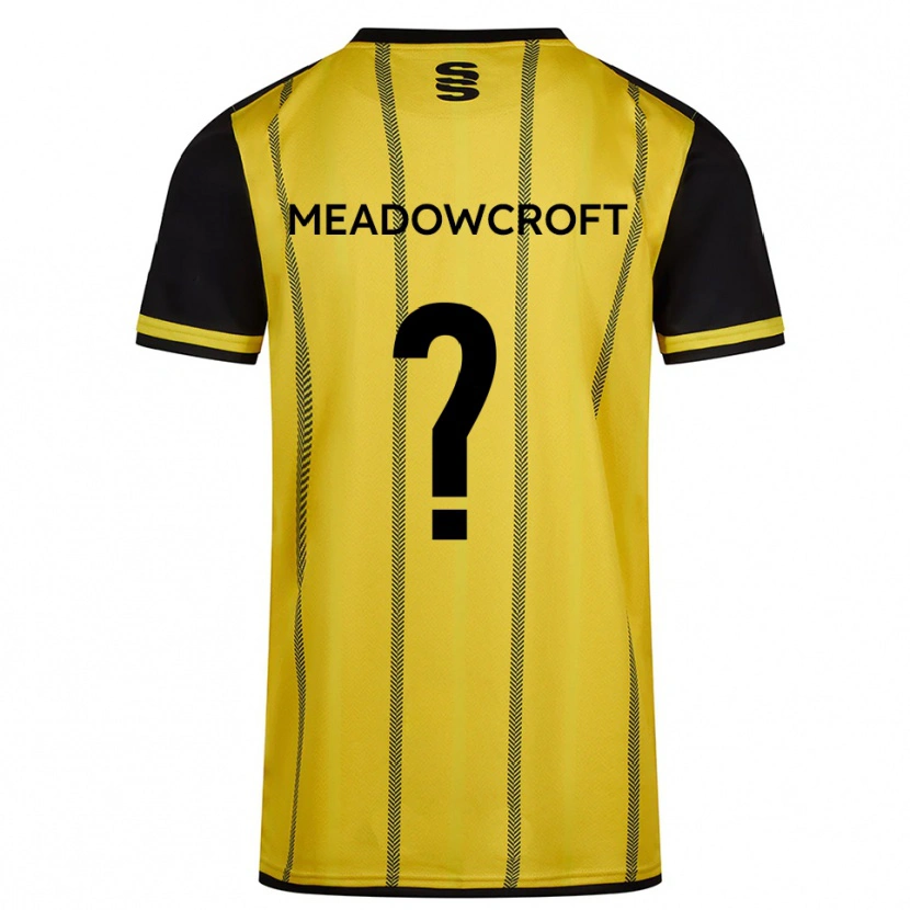 Danxen Homem Camisola Cullen Meadowcroft #0 Amarelo Preto Alternativa 2025/26 Camisa