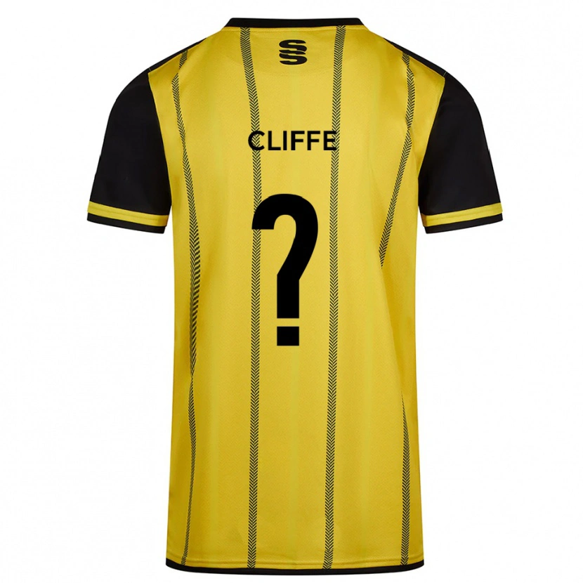 Danxen Homem Camisola Nathan Cliffe #0 Amarelo Preto Alternativa 2025/26 Camisa