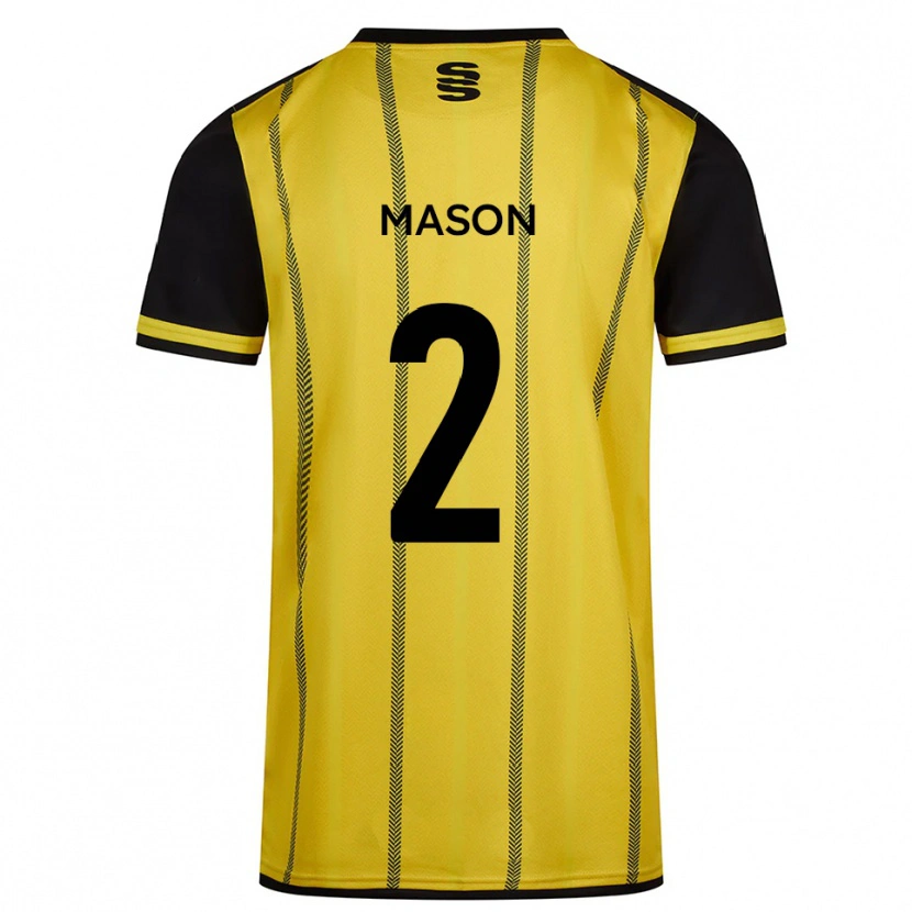 Danxen Homem Camisola Beth Mason #2 Amarelo Preto Alternativa 2025/26 Camisa