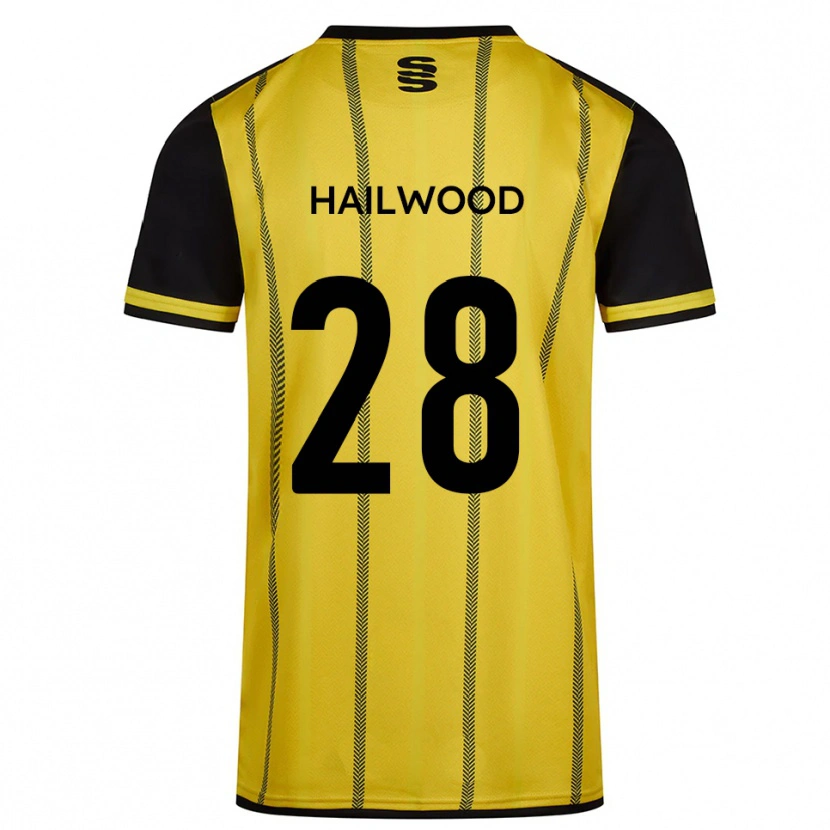 Danxen Homem Camisola Jesse Hailwood #28 Amarelo Preto Alternativa 2025/26 Camisa