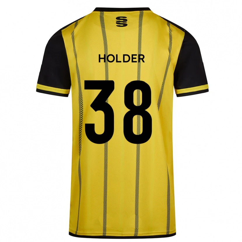 Danxen Homem Camisola Stan Holder #38 Amarelo Preto Alternativa 2025/26 Camisa