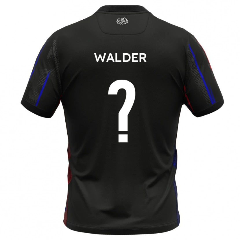 Danxen Homem Camisola Alex Walder #0 Preto Vermelho Alternativa 2025/26 Camisa