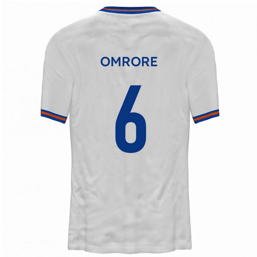 Danxen Homem Camisola Manny Omrore #6 Branco Azul Alternativa 2025/26 Camisa