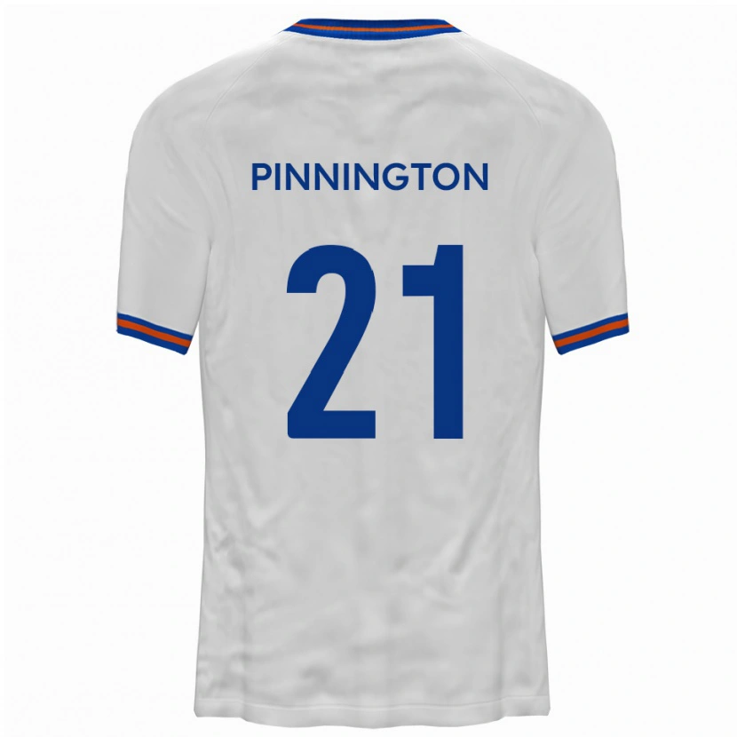 Danxen Homem Camisola Jacob Pinnington #21 Branco Azul Alternativa 2025/26 Camisa
