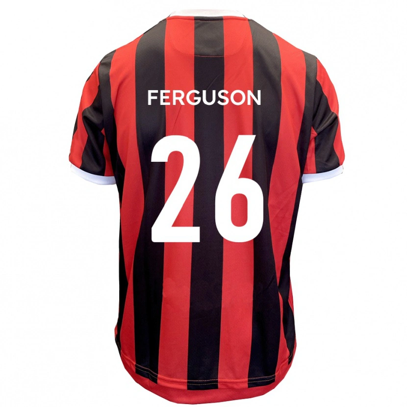 Danxen Homem Camisola Kyle Ferguson #26 Vermelho Preto Alternativa 2025/26 Camisa