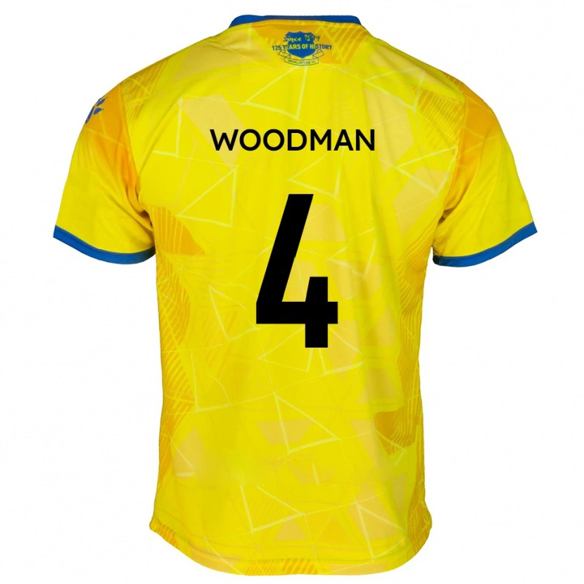 Danxen Homem Camisola Deon Woodman #4 Amarelo Azul Alternativa 2025/26 Camisa