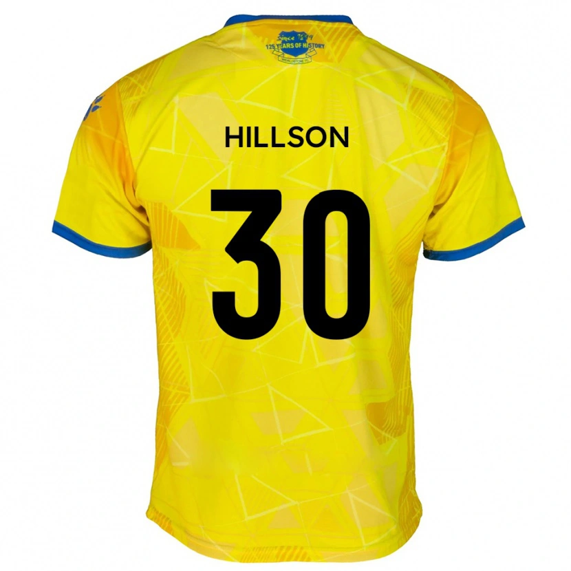 Danxen Homem Camisola James Hillson #30 Amarelo Azul Alternativa 2025/26 Camisa
