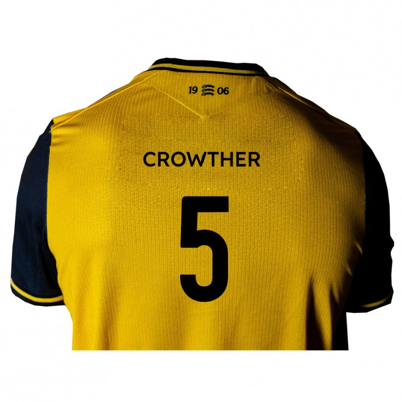 Danxen Homem Camisola Adam Crowther #5 Amarelo Preto Alternativa 2025/26 Camisa
