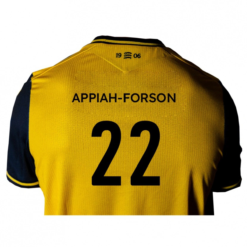 Danxen Homem Camisola Keenan Appiah-Forson #22 Amarelo Preto Alternativa 2025/26 Camisa