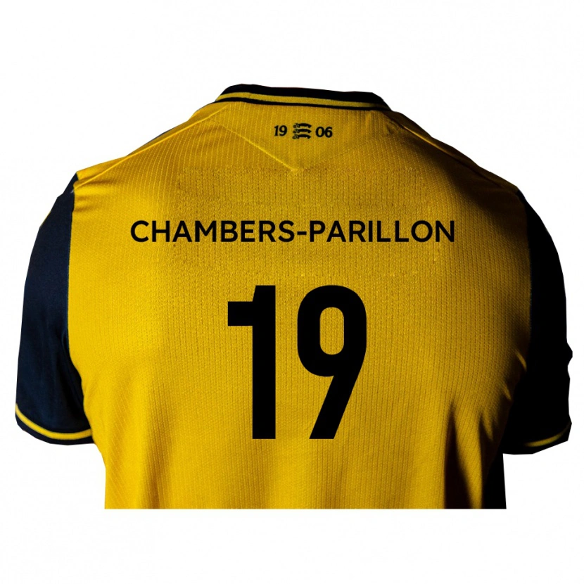 Danxen Homem Camisola Leon Chambers-Parillon #19 Amarelo Preto Alternativa 2025/26 Camisa