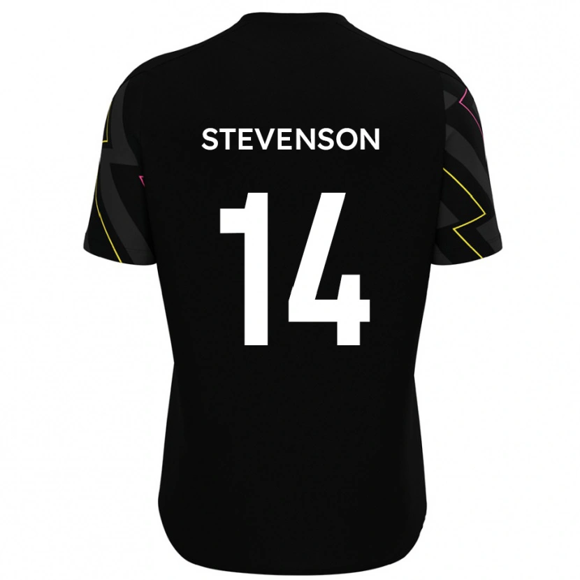 Danxen Homem Camisola Bradley Stevenson #14 Preto Cinza Alternativa 2025/26 Camisa