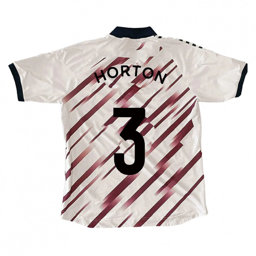 Danxen Homem Camisola Branden Horton #3 Branco Vermelho Alternativa 2025/26 Camisa
