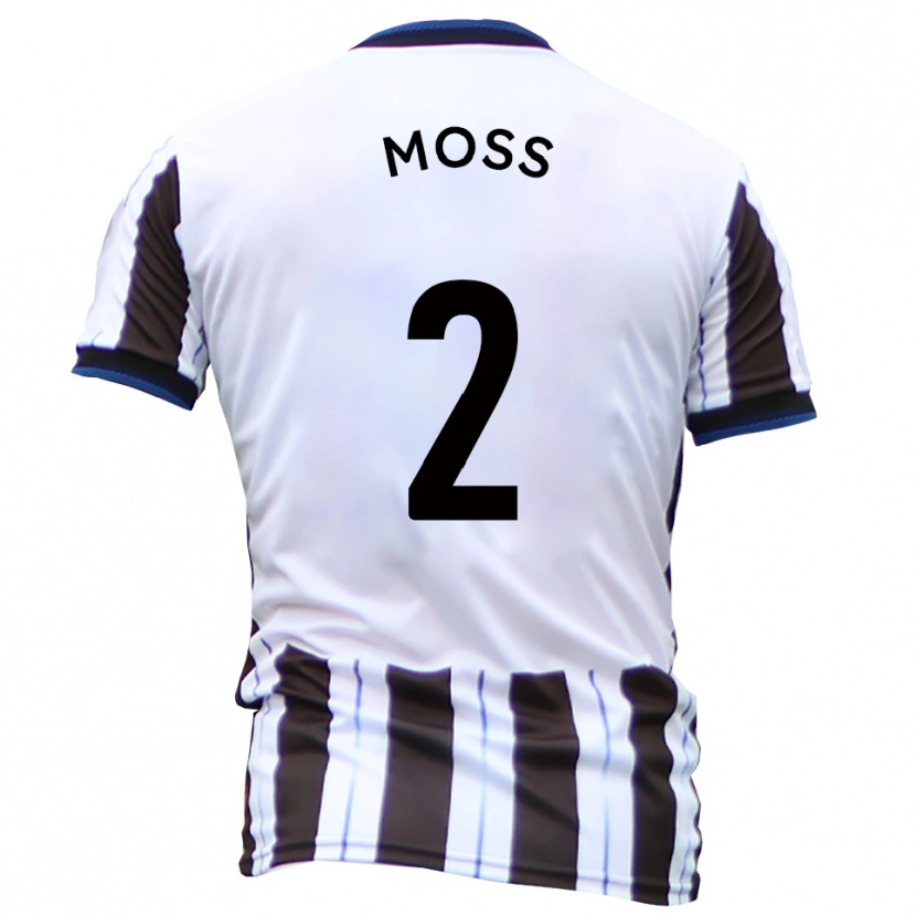 Danxen Homem Camisola Dan Moss #2 Branco Preto Alternativa 2025/26 Camisa