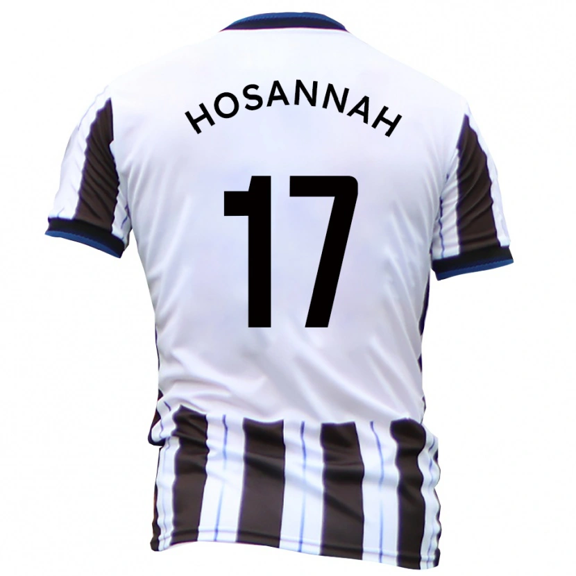 Danxen Homem Camisola Bryce Hosannah #17 Branco Preto Alternativa 2025/26 Camisa