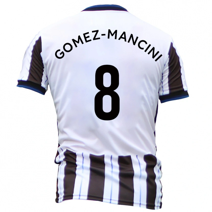 Danxen Homem Camisola Anthony Gomez-Mancini #8 Branco Preto Alternativa 2025/26 Camisa