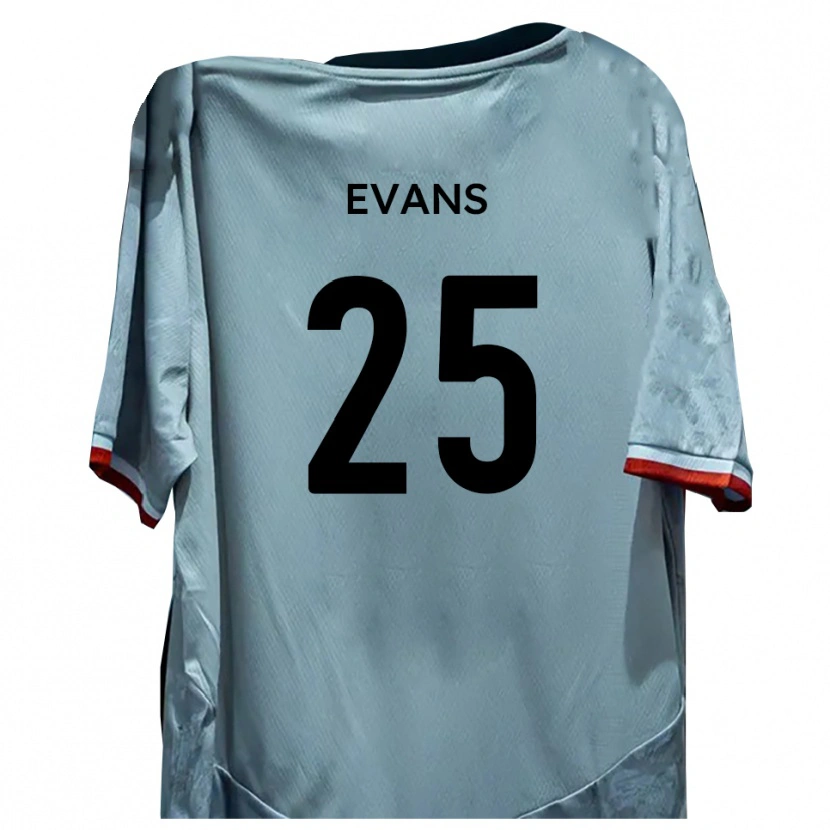 Danxen Homem Camisola Andy Evans #25 Branco Preto Alternativa 2025/26 Camisa