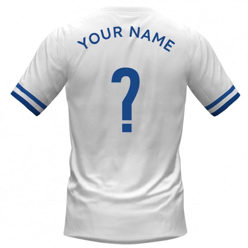 Danxen Homem Camisola Seu Nome #0 Branco Azul Alternativa 2025/26 Camisa
