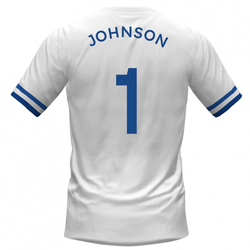Danxen Homem Camisola Sam Johnson #1 Branco Azul Alternativa 2025/26 Camisa