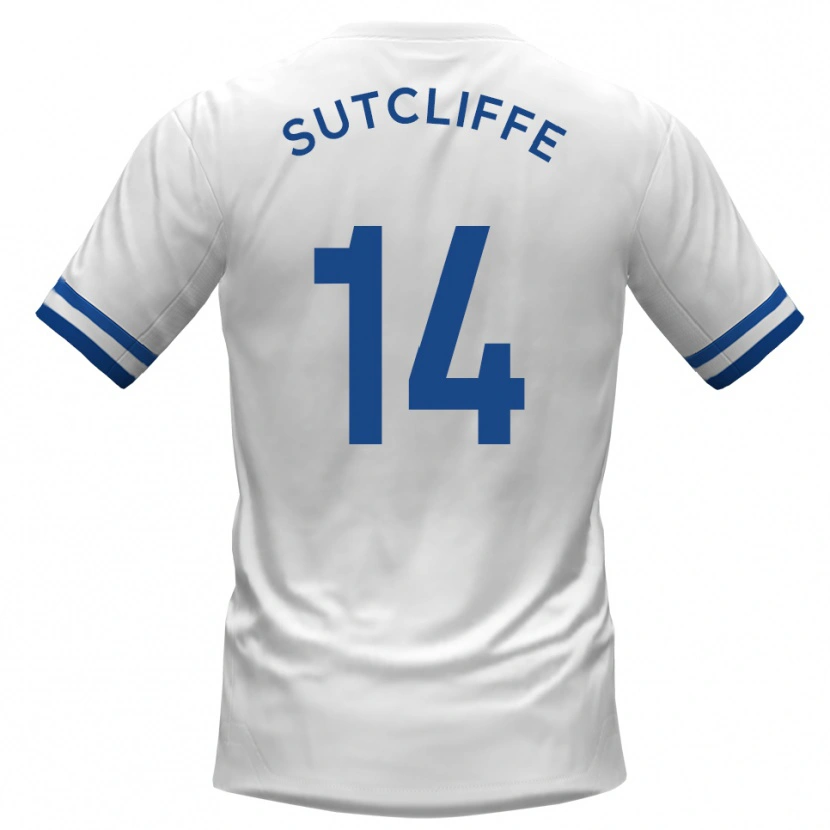 Danxen Homem Camisola Harvey Sutcliffe #14 Branco Azul Alternativa 2025/26 Camisa