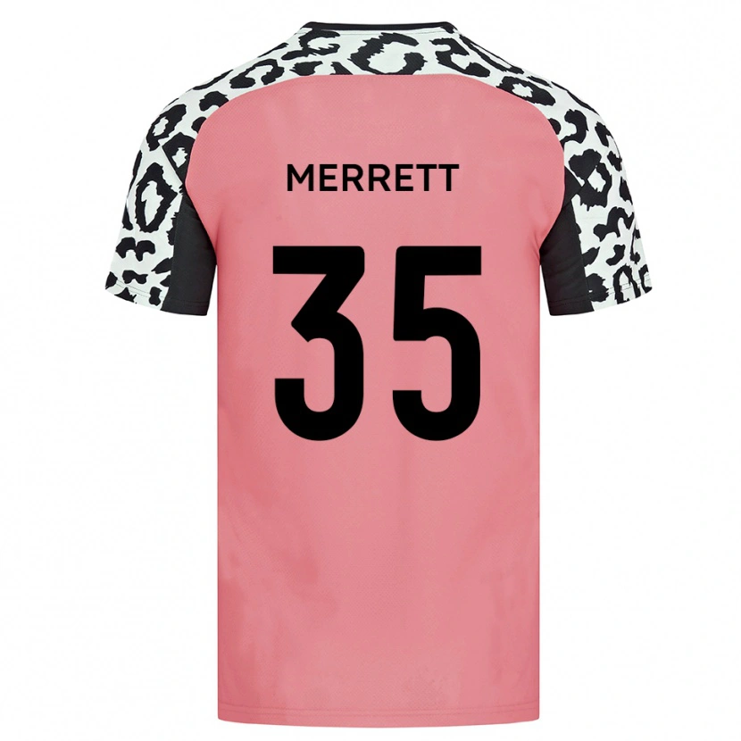 Danxen Homem Camisola William Merrett #35 Rosa Preto Alternativa 2025/26 Camisa