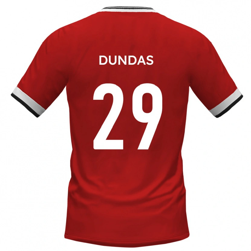 Danxen Homem Camisola Jadyn Dundas #29 Branco Preto Alternativa 2025/26 Camisa