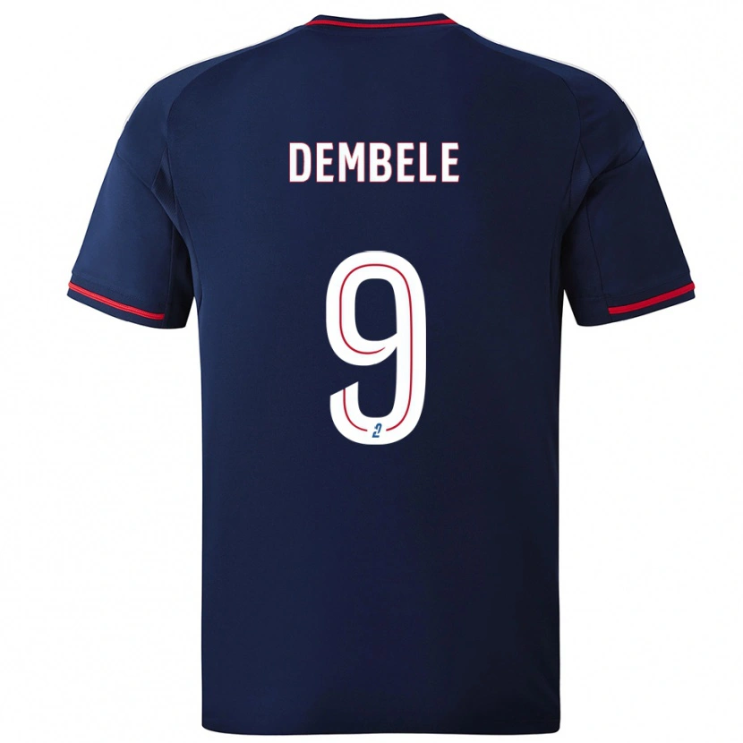 Danxen Homem Camisola Moussa Dembele #9 Azul Marinho Vermelho Alternativa 2025/26 Camisa