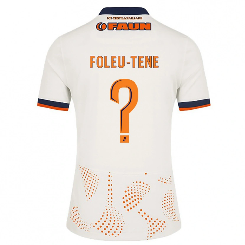 Danxen Homem Camisola Kévin Foleu-Tene #0 Branco Laranja Alternativa 2025/26 Camisa