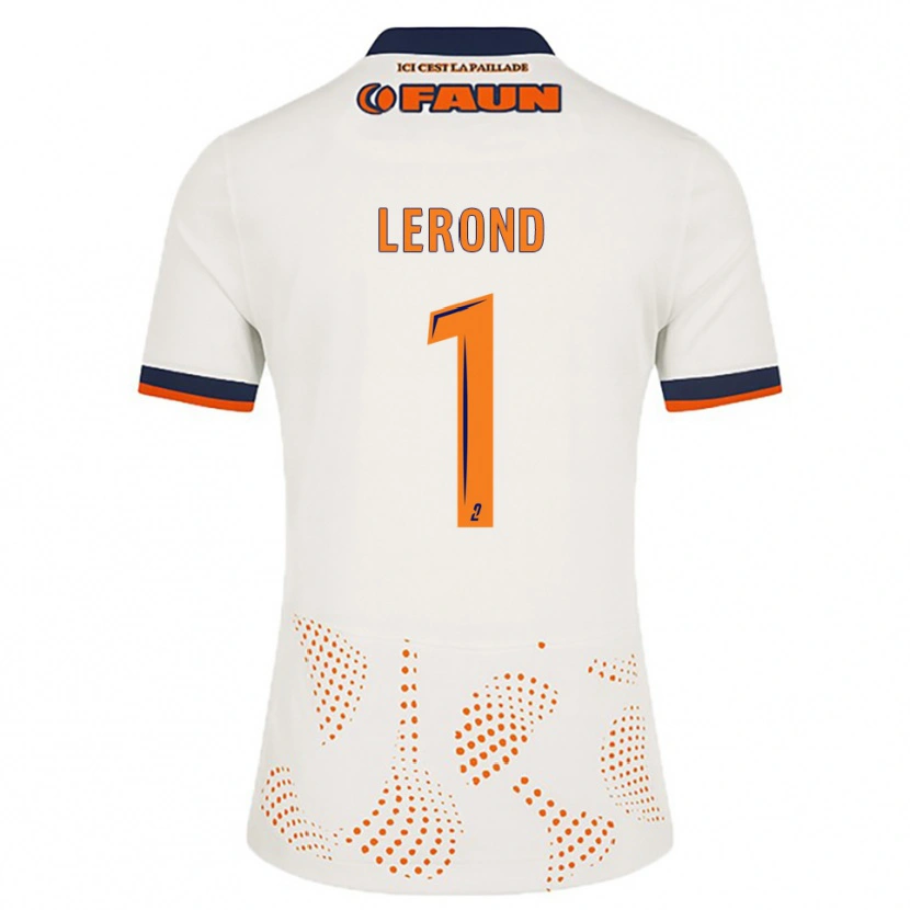 Danxen Homem Camisola Justine Lerond #1 Branco Laranja Alternativa 2025/26 Camisa