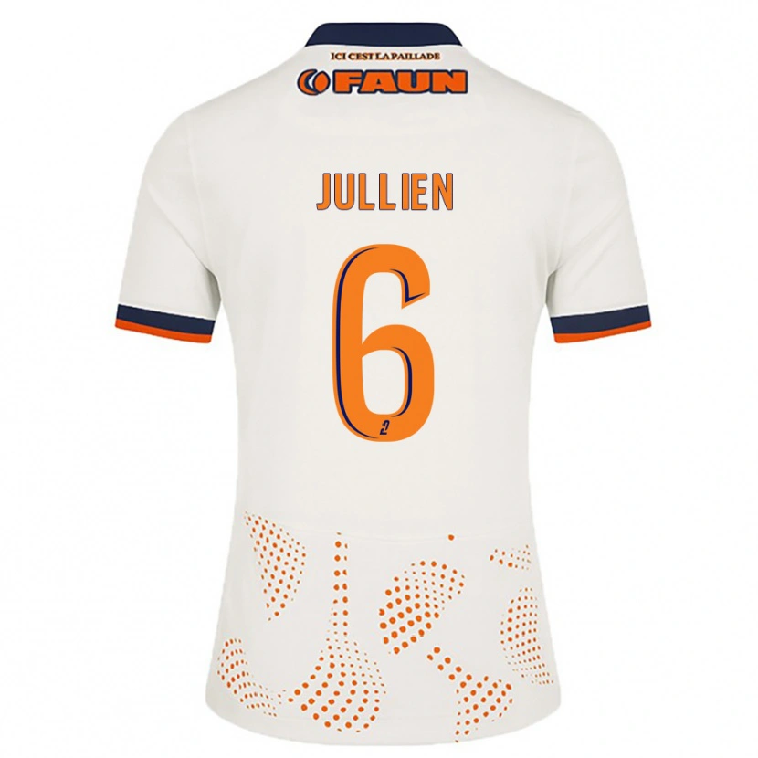 Danxen Homem Camisola Christopher Jullien #6 Branco Laranja Alternativa 2025/26 Camisa