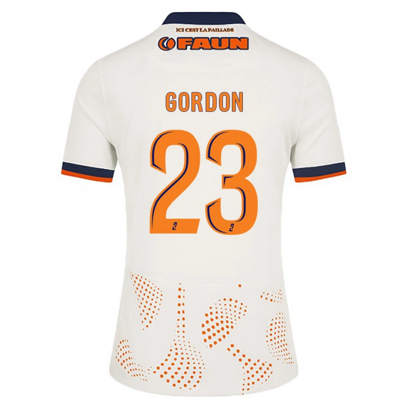 Danxen Homem Camisola Sh'nia Gordon #23 Branco Laranja Alternativa 2025/26 Camisa