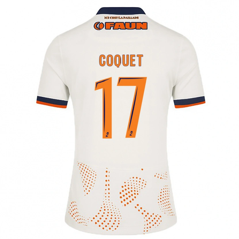 Danxen Homem Camisola Judith Coquet #17 Branco Laranja Alternativa 2025/26 Camisa