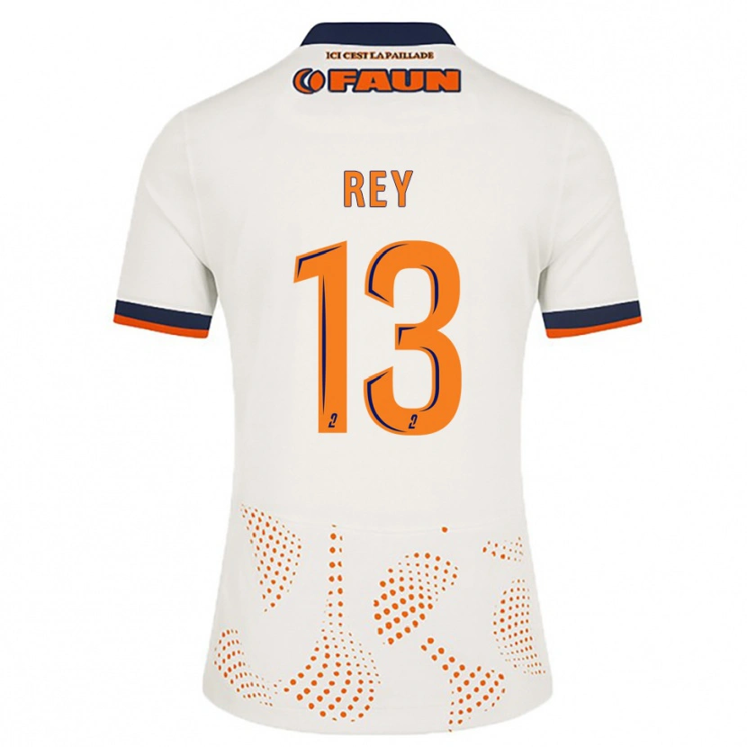 Danxen Homem Camisola Ruben Rey #13 Branco Laranja Alternativa 2025/26 Camisa