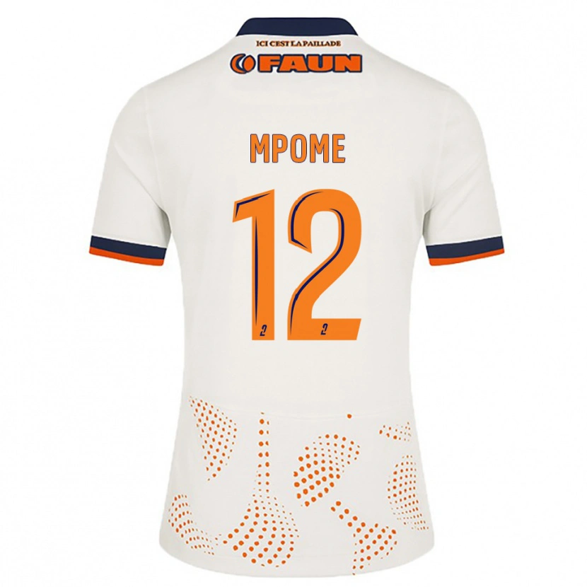 Danxen Homem Camisola Maelys Mpomé #12 Branco Laranja Alternativa 2025/26 Camisa