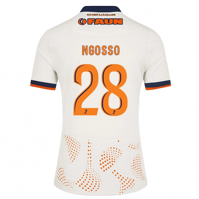 Danxen Homem Camisola Glenn Ngosso #28 Branco Laranja Alternativa 2025/26 Camisa
