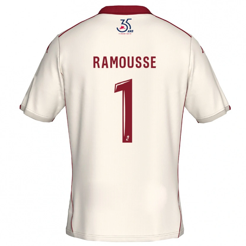 Danxen Homem Camisola Théo Ramousse #1 Branco Vinho Alternativa 2025/26 Camisa