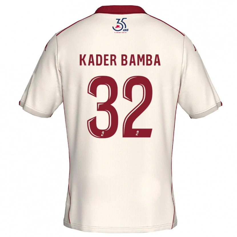 Danxen Homem Camisola Abdoul Kader Bamba #32 Branco Vinho Alternativa 2025/26 Camisa