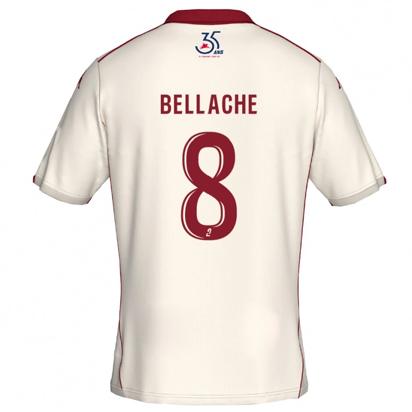 Danxen Homem Camisola Yuliwes Bellache #8 Branco Vinho Alternativa 2025/26 Camisa