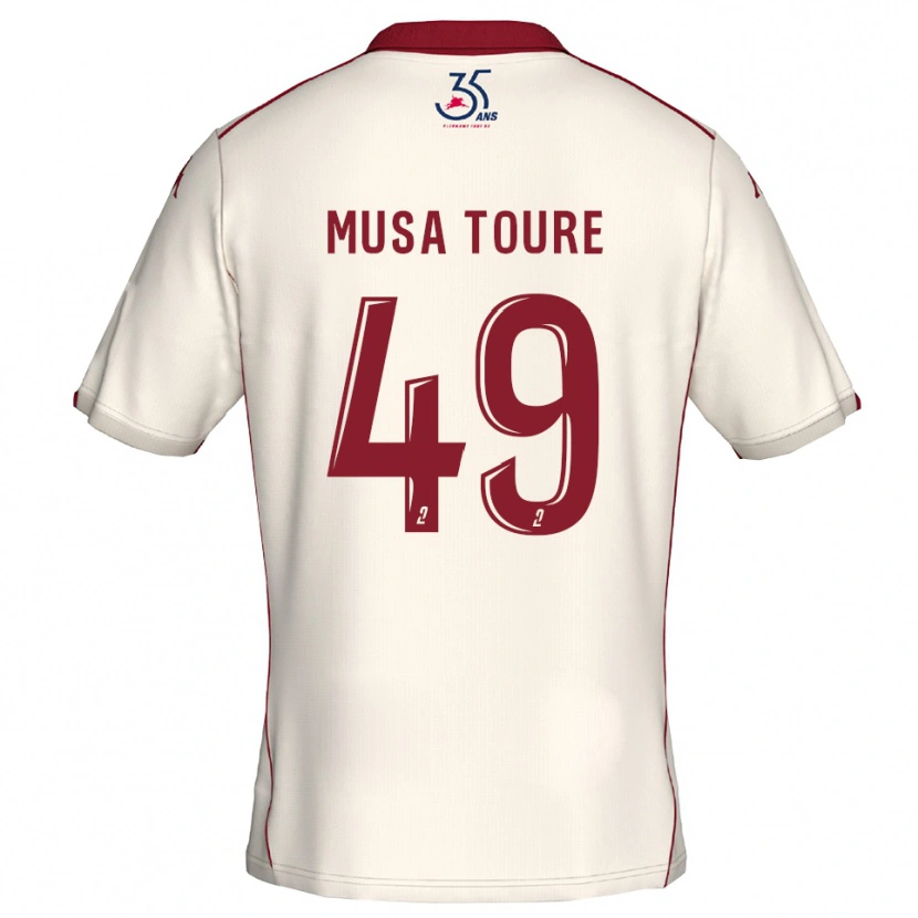 Danxen Homem Camisola Musa Toure #49 Branco Vinho Alternativa 2025/26 Camisa