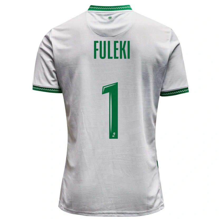 Danxen Homem Camisola Rafael Fuleki #1 Branco Verde Alternativa 2025/26 Camisa
