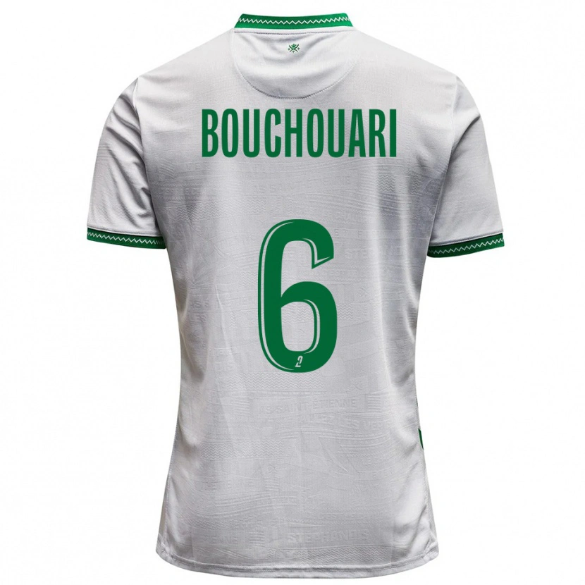 Danxen Homem Camisola Benjamin Bouchouari #6 Branco Verde Alternativa 2025/26 Camisa
