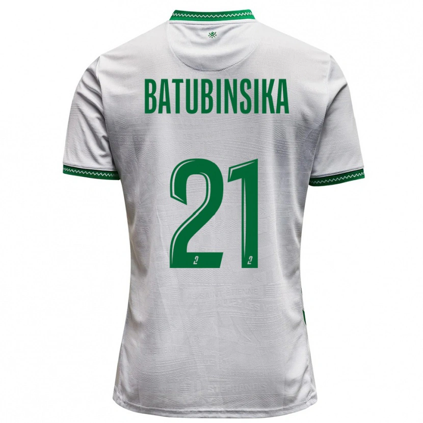 Danxen Homem Camisola Dylan Batubinsika #21 Branco Verde Alternativa 2025/26 Camisa